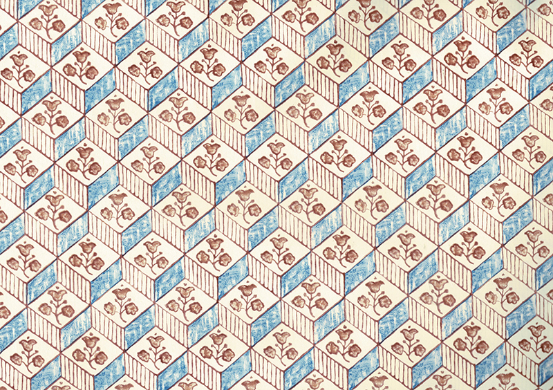 Rombi e Fiori azzurri