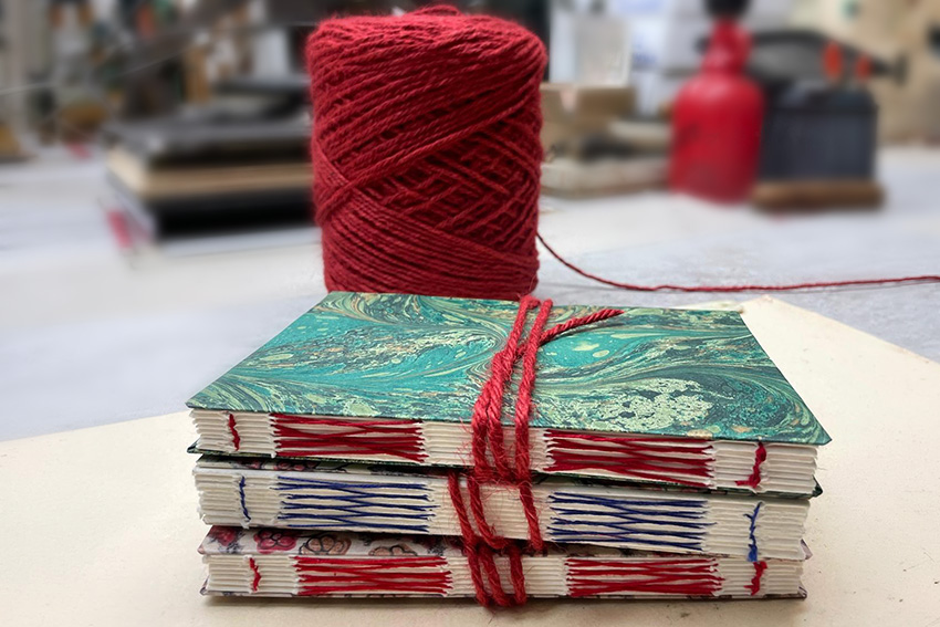 advanced class: Marbled paper and book binding